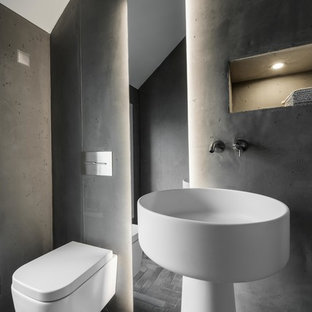 75 Beautiful Modern Powder Room With A Pedestal Sink