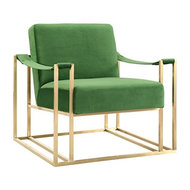 Tov Furniture Baxter Velvet Chair Green Contemporary Armchairs And Accent Chairs By Sportique