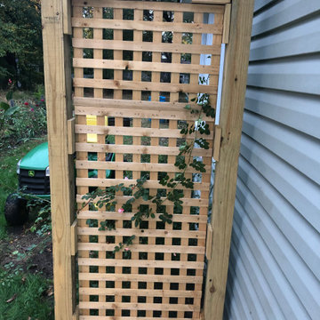 Multilevel Wood Decks with Privacy Screens