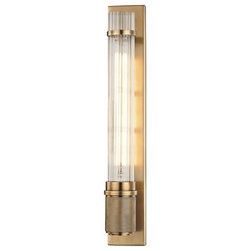 Shaw 1-Light LED Wall Sconce, Aged Brass