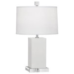 Robert Abbey - Robert Abbey Harvey AL Harvey 19" Column Table Lamp - Lily - Features Constructed from ceramic Includes an oyster linen shade with self fabric top diffuser Includes an energy efficient Candelabra (E12) base LED bulb High / Low switch Made in America UL rated for dry locations Dimensions Height: 19-1/4" Width: 11-1/2" Product Weight: 6 lbs Shade Height: 7-1/2" Shade Top Diameter: 11" Shade Bottom Diameter: 11.5" Electrical Specifications Max Wattage: 60 watts Number of Bulbs: 1 Max Watts Per Bulb: 60 watts Bulb Base: Candelabra (E12) Bulb Shape: G16.5 Voltage: 110 volts Bulb Included: Yes