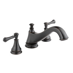 Delta Cassidy 3-Hole Roman Tub Trim - Low Arc Spout - Bathtub Faucets