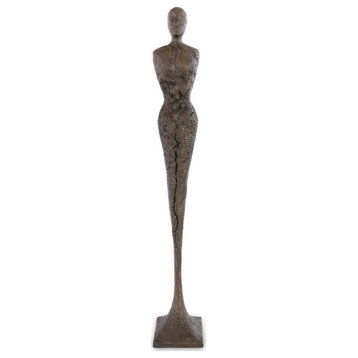 Skinny Male Sculpture, Silver Leaf, Small