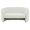 Safavieh Couture Zhao Curved Loveseat, Ivory