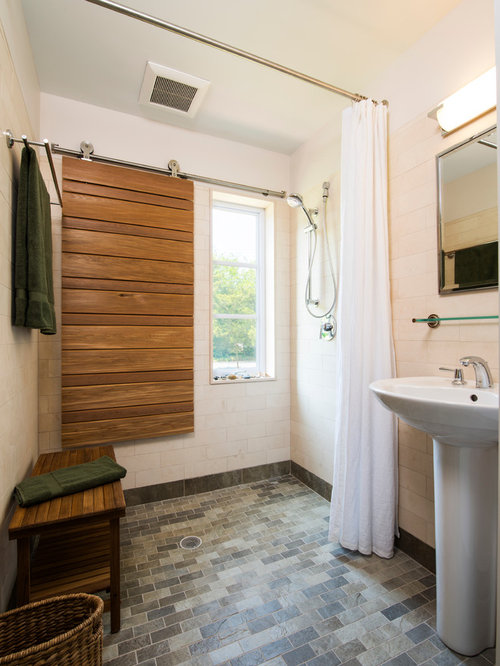 Shower Curtain Instead Of Shower Door Houzz