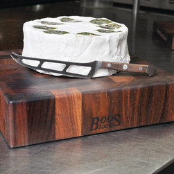 John Boos 3" Walnut Chopping Block - Reversible with Hand Grips - Cutting Boards