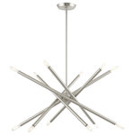 Livex Lighting - Livex Lighting Soho 12 Light Brushed Nickel Chandelier - An iconic chandelier, the Soho features an organic, asymmetrical design in a brushed nickel finish. Ideal for kitchens or dining room settings, these space-aged inspired pieces are so versatile they can be incorporated into a variety of interiors.
