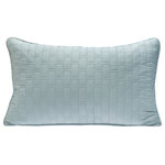BedVoyage - Brick Quilted Decorative Throw Pillow- Sky - 12x20 - Dress up your bed with our Bamboo Quilted Decorative Throw Pillow that's silky-soft, hypoallergenic and gentle on hair and skin. The pillow is the perfect size for behind your back or under your neck when reading or watching tv in bed. Relax in Luxury. Includes 1 Sham and 1 Pillow Insert.
