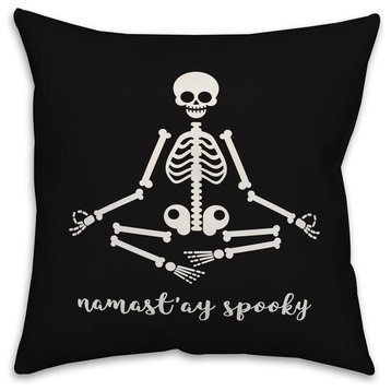 Namastay Skeleton 16"x16" Indoor/Outdoor Pillow