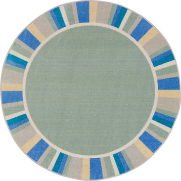 Off the Cuff 5'4" Round area rug, color Sage