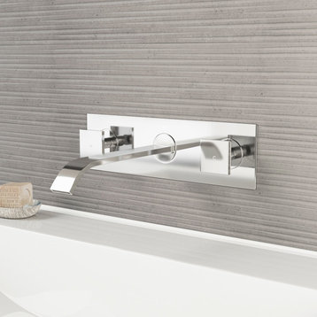 VIGO Titus Dual Lever Wall Mount Bathroom Faucet, Chrome