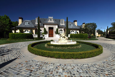Photo of a traditional home design in Orange County.