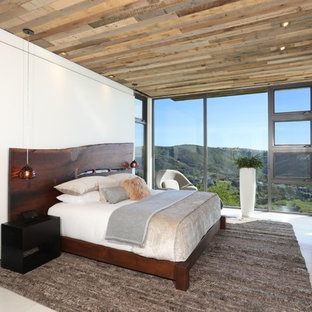 75 Beautiful Master Bedroom With A Two Sided Fireplace