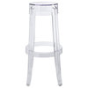 Modern Contemporary Dining Kitchen Bar Stool Clear