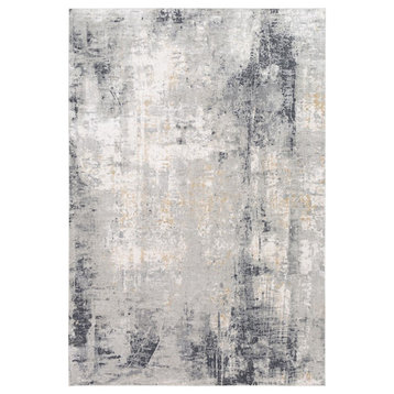 Uttermost Paoli Abstract 5x7.5 Rug, Gray/Mustard/Off-White 71511-5