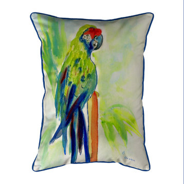 Green Parrot Large Indoor/Outdoor Pillow 16x20