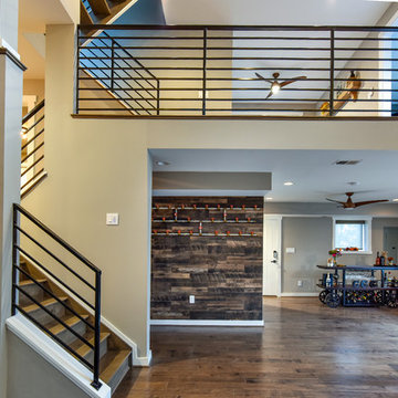Modern, Split-Level Custom Home in Arlington, VA, with Arts & Crafts Elements.
