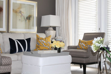 Inspiration for a transitional living room remodel in Raleigh