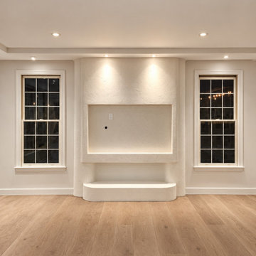 Minimalistic Plaster curved staircase - Saulty Dr, Sterling