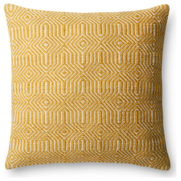22"x22" Hand Woven Geometric Indoor/Outdoor Decorative Throw Pillow by Loloi