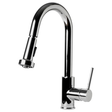 ALFI brand ABKF3262 1.66 GPM 1 Hole Faucet Pull-Down Kitchen - Polished Chrome
