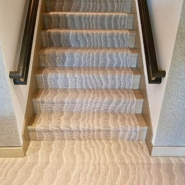 Modern Staircase Carpet Runner and Wall-to-wall Carpet
