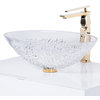 De Medici Luxury Ice Oval Crystal Vessel Sink