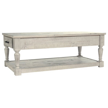 Bowery Hill Storage Coffee Table in Whitewash