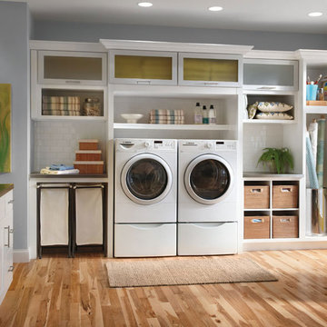 White Laundry Room Cabinets