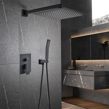 12 inch Shower Head Bathroom Luxury Rain Mixer Shower Complete Combo Set