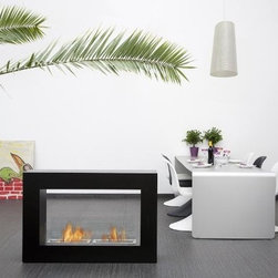 Large Qube Fireplace - Indoor Fireplaces