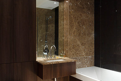 Design ideas for a contemporary bathroom in London.