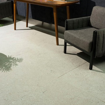 Stone Showcase Living and Dining Spaces