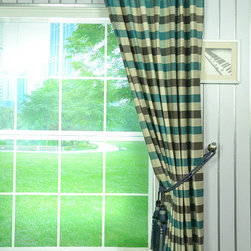 Paroo Cotton Blend Blod-scale Check Tab Top Curtains & Drapes - Curtains