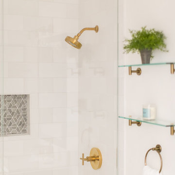 White and Gold Bathroom | Del Mar Inland Residence
