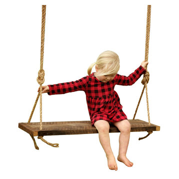 2-Person Bench Swing made from Reclaimed Wood