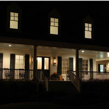 Recessed porch lights