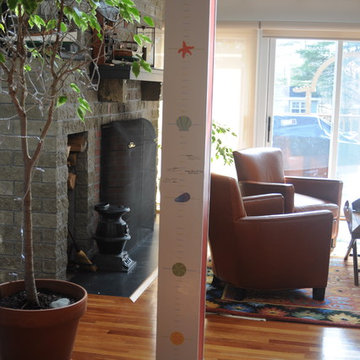Growth Chart on kitchen column