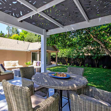 View from Under the Pergola: Dining, Seating, and Teen Hangout Connection