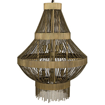 Domo Chandelier, Metal with Brass