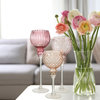 3 Piece Long Stem Candle Holders, Pink, Peach and Blush