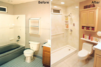 Inspiration for a timeless bathroom remodel in Orange County