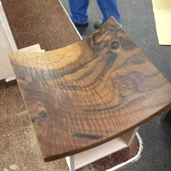 Wave Front Walnut Vanity - Bathroom Vanities And Sink Consoles