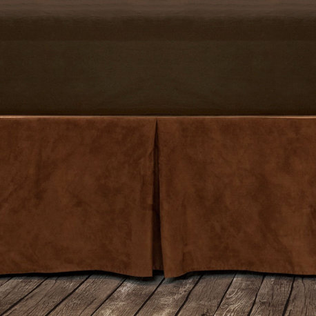 Microfiber Suede Bedskirt, Twin