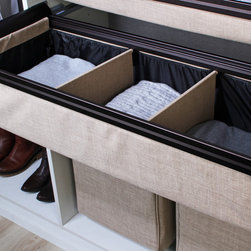 Pull-Out Divided Deep Drawer - "Beach" Fabric - Products