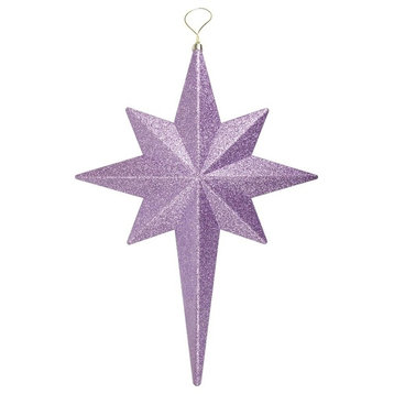 20" Purple and Gold Glittered Bethlehem Star Shatterproof Christmas Ornament