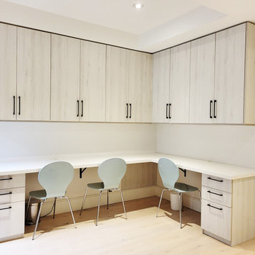 Basement storage and workspace