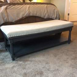 From Coffee Table To Bench for $40 - Upholstered Benches