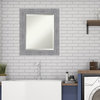 Bark Rustic Grey Beveled Bathroom Wall Mirror - 21 x 25 in.