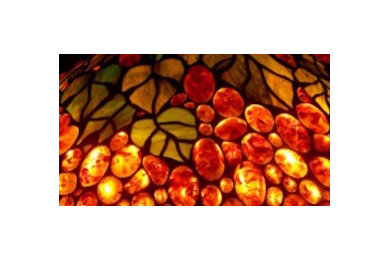 Grande Lampe Tiffany : Vigne d'automne